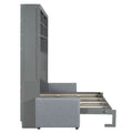 Queen Murphy Bed with Sofa 2 in 1 Design, Storage Solutions & Dual Piston Mechanism