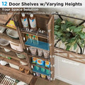 72 Inch Tall Farmhouse Kitchen Pantry Cabinet Stylish Storage Cupboard