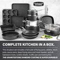 20-Piece Aluminum Ultra Durable Non Stick Diamond Infused Cookware and Bakeware Set
