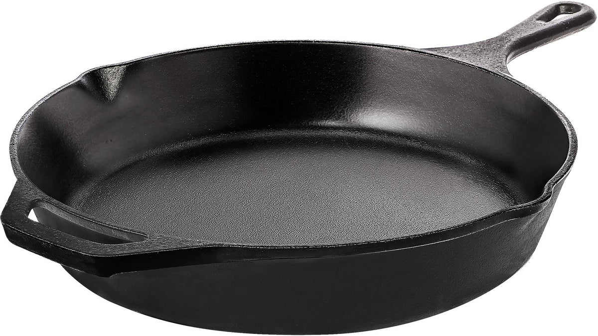 Utopia Kitchen Saute Fry Pan Chefs Pan, Pre Seasoned Cast Iron Skillet Nonstick Frying Pan 10.25 inch Safe Grill Cookware for Indoor &