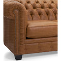 Hancock Tufted Top Grain Italian Leather Chesterfield Sofa Dimensions: 31" H x 86" W x 40" D