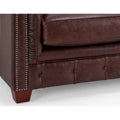 Hancock Tufted Top Grain Italian Leather Chesterfield Sofa Dimensions: 31" H x 86" W x 40" D