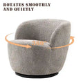 Modern Swivel Barrel Chair with 360 Degree Rotation Single Fabric Accent Chair