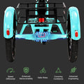 ABORON 3.0 Fat Tire Electric Trike for Senior Foldable E Bike, 500W Motorized Tricycle Adult 20" Folding 3 Wheel Electric Commute Bike Trike W/48V