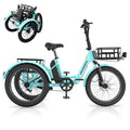 ABORON 3.0 Fat Tire Electric Trike for Senior Foldable E Bike, 500W Motorized Tricycle Adult 20" Folding 3 Wheel Electric Commute Bike Trike W/48V