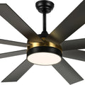 Dextrus 60 in Modern LED Outdoor/Indoor Ceiling Fan with Remote Control