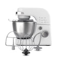 Hamilton Beach 4 Quart Stand Mixer for Kitchen, 7 Speeds, Tilt Head, Dough Hook, Whisk & Flat Beater, White