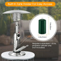 11,000 BTU Tabletop Propane Patio Heater, Portable Stainless Steel Outdoor Heater with Adjustable Flame & Tip Over Protection