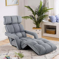 6 Position Adjustable Floor Sofa Bed, Folding Lazy Sofa Chaise Lounger Recliner with Armrests & Footrests for Living Room, Bedroom & Gaming