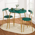 Best Choice Products 3 Piece Modern Oval Dining Table Set, Small Kitchen Dinette W/2 Chairs Black/Black