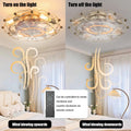 Industrial Cage Ceiling Fan Low Profile 7 Blade Fan with Remote & Light Modern Rustic Cooling for Small Spaces